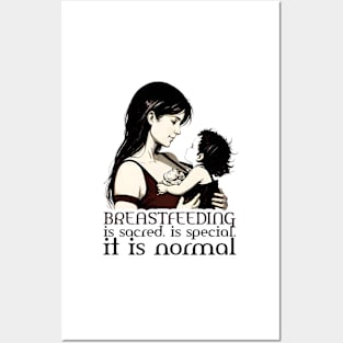 baby breastfeeding mom respect sacred and special design Posters and Art